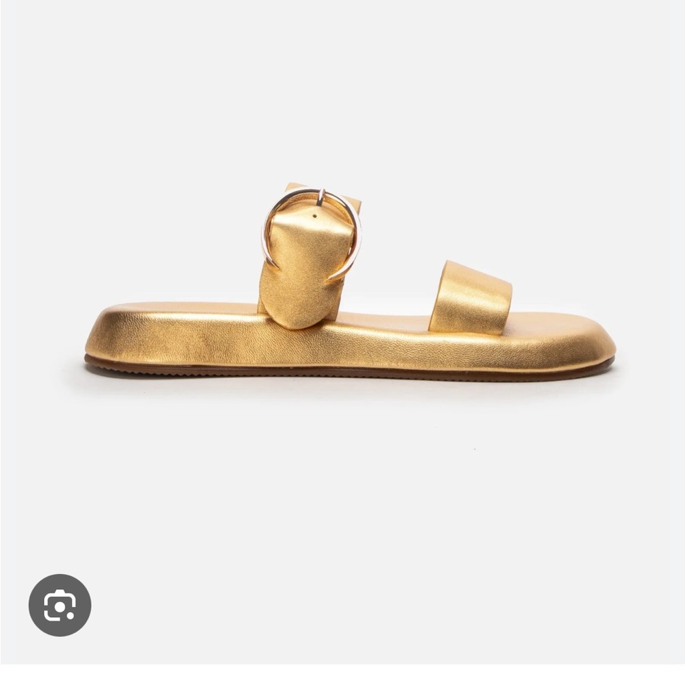 NEW IN BOX Robert Clergerie Loud - Gold Slide Sandals
